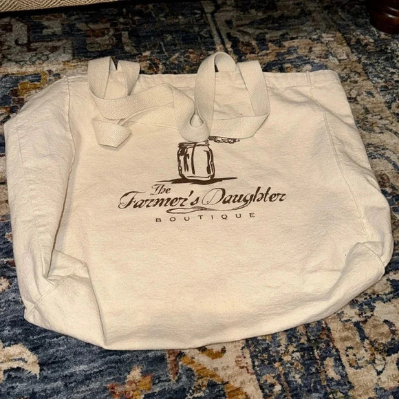 the farmer’s daughter boutique canvas shoulder tote bag - Picture 1 of 2